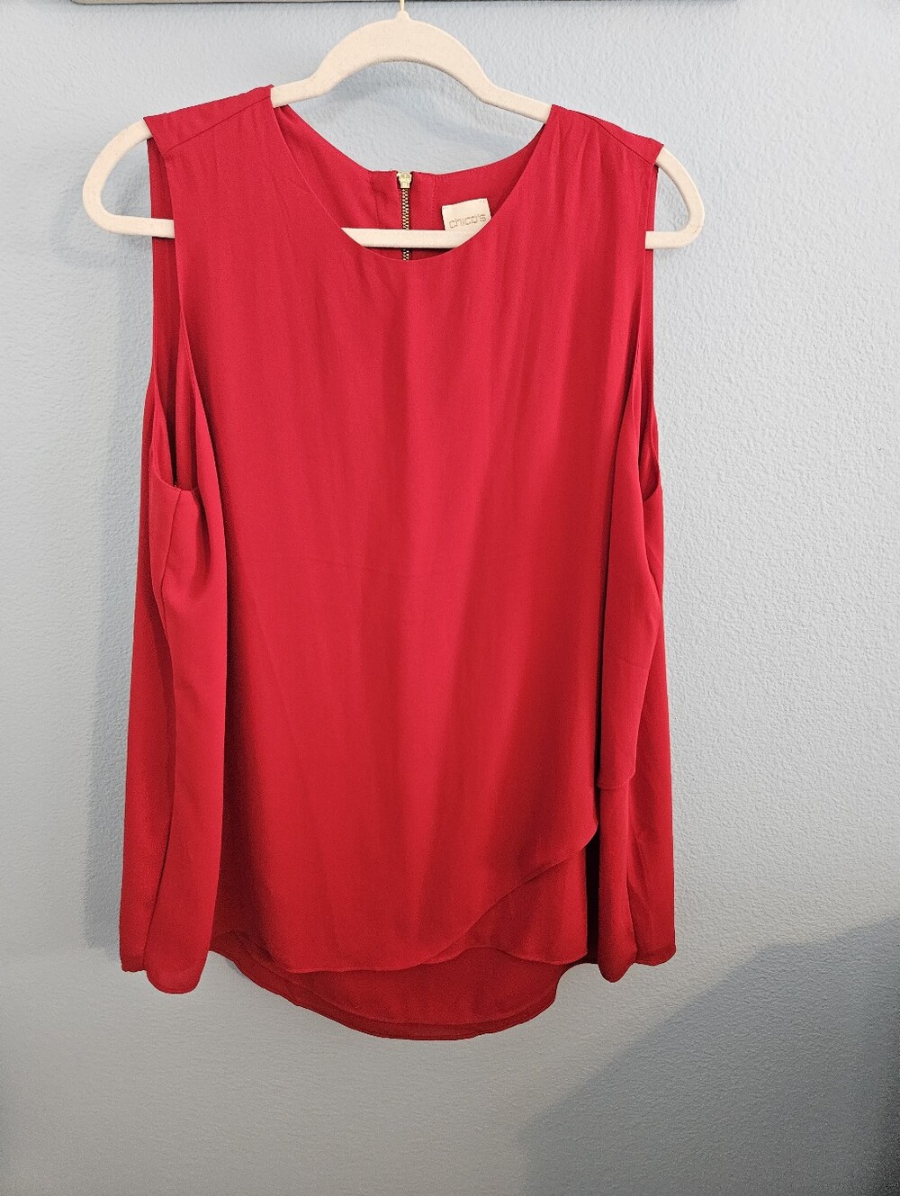 Chico's Vibrant Red Sleeveless Blouse